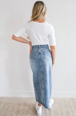 Mikarose Maxi Denim Skirt -Gustwillers Clothing Shop Mikarose Maxi Denim Skirt MEDIUMWA 3 81705.1710523714