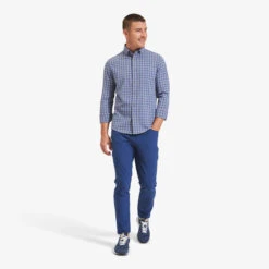 Mizzen And Main Blue City Flannel Shirt 2 Mizzen And Main Blue City Flannel Shirt -Gustwillers Clothing Shop Mizzen and Main Blue City Flannel Shirt S 3 15539.1711486700