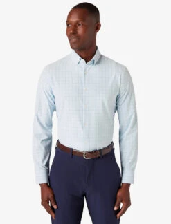 Mizzen And Main Sky Crayton Plaid Leeward Shirt
