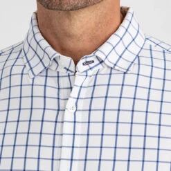 Mizzen And Main White Navy Windowpane Shirt 3 Mizzen And Main White Navy Windowpane Shirt -Gustwillers Clothing Shop Mizzen and Main White Navy Windowpane Shirt S 4 85415.1717012593