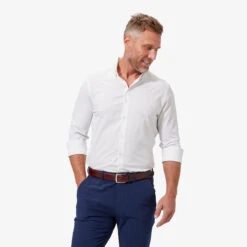 Mizzen And Main White Solid Shirt -Gustwillers Clothing Shop Mizzen and Main White Solid Shirt WHITE 1 36588.1711486499