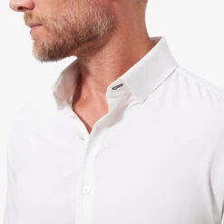 Mizzen And Main White Solid Shirt -Gustwillers Clothing Shop Mizzen and Main White Solid Shirt WHITE 2 52786.1711486506