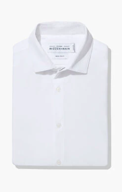 Mizzen And Main White Solid Shirt -Gustwillers Clothing Shop Mizzen and Main White Solid Shirt S 4 61626.1711486499