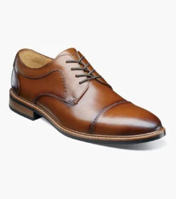 Nunn Bush Hayden Cap Toe Oxford -Gustwillers Clothing Shop Nunn Bush Hayden Cap Toe Oxford COGNAC 1 19556.1718819569