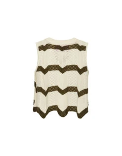 Chevron Top Solid Camouflage In Knit Chevron -Gustwillers Clothing Shop PUL0145KNI084VA255 WH03 8