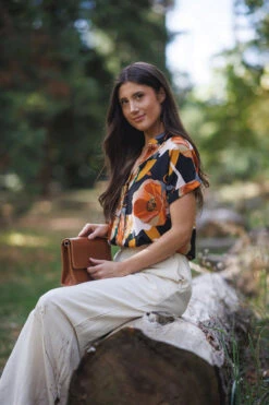 Papillon Large Floral Print Top 2 Papillon Large Floral Print Top -Gustwillers Clothing Shop Papillon Large Floral Print Top BLACK 2 87006.1714678892