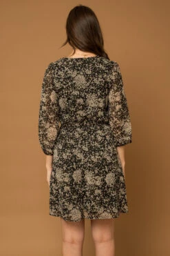 Printed Mini Dress -Gustwillers Clothing Shop Printed Mini Dress BLACK 4 24851.1710518955