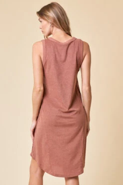 Rounded Hem Knit Dress -Gustwillers Clothing Shop Rounded Hem Knit Dress BRICKBRO 3 07582.1711549831