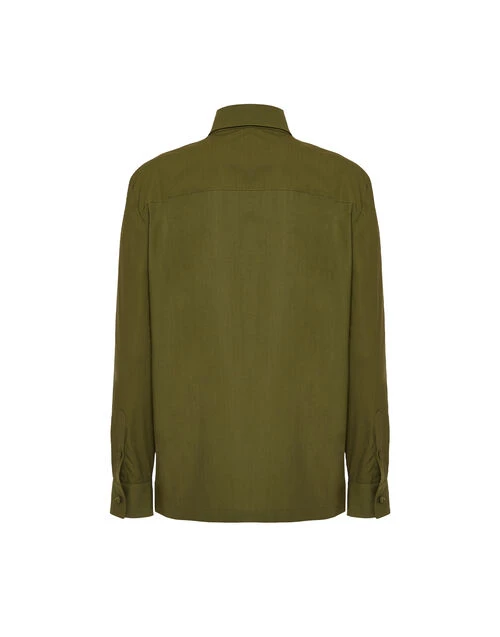 Boy Shirt Solid Camouflage in Crisp Poplin Boy Shirt Solid Camouflage In Crisp Poplin -Gustwillers Clothing Shop SHI0001COT043SOLID GR08 8