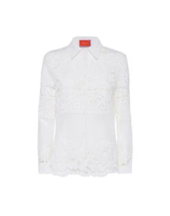 Boy Shirt White In Cotton Lace -Gustwillers Clothing Shop SHI0001EMB028SOLID WH01 5