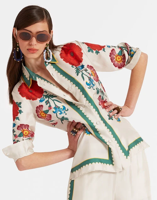 Boy Shirt Dragonflower Placée Multicolor in Silk Twill Boy Shirt Dragonflower Placée Multicolor In Silk Twill -Gustwillers Clothing Shop SHI0040SIL001DRE05 MU01 2