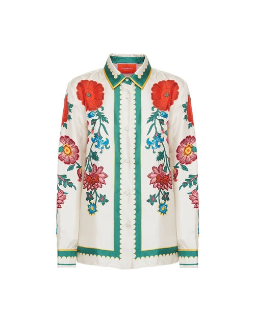 Boy Shirt Dragonflower Placée Multicolor in Silk Twill Boy Shirt Dragonflower Placée Multicolor In Silk Twill -Gustwillers Clothing Shop SHI0040SIL001DRE05 MU01 7