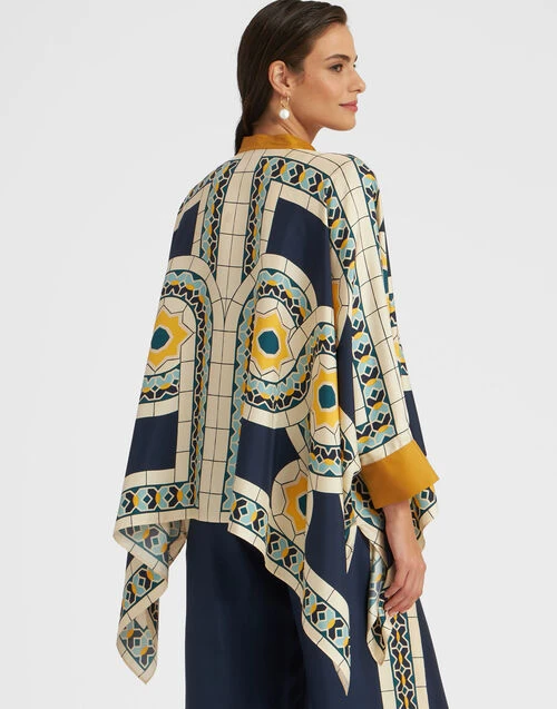 Foulard Shirt Mudejar Placée Blue in Silk Twill Foulard Shirt Mudejar Placée Blue In Silk Twill -Gustwillers Clothing Shop SHI0059SIL006MUD01 BU03 1