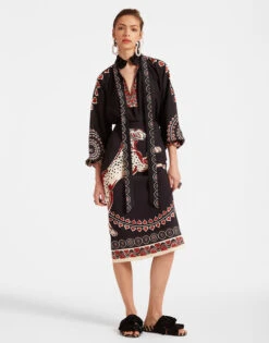 Cerere Blouse Gattopardo Placée Black In Silk Voile 3 Cerere Blouse Gattopardo Placée Black In Silk Voile -Gustwillers Clothing Shop SHI0086SIL009GAT01 BL01 3