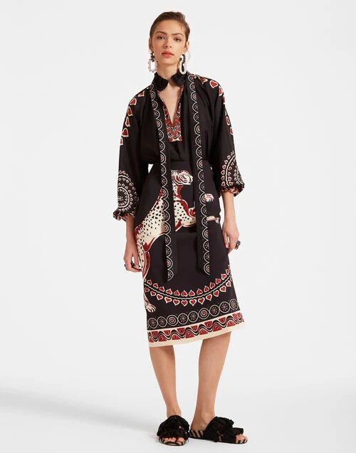 Cerere Blouse Gattopardo Placée Black in Silk Voile Cerere Blouse Gattopardo Placée Black In Silk Voile -Gustwillers Clothing Shop SHI0086SIL009GAT01 BL01 3