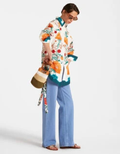 Better Than Your Boyfriend's Shirt Morpheus Placée Orange In Summer Poplin -Gustwillers Clothing Shop SHI0092COT039MOR01 OR02 3