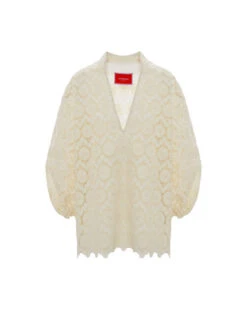 Jackie Shirt Evil Eye Ivory In Macrame -Gustwillers Clothing Shop SHI0093EMB032EVI01 WH04 7