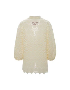 Jackie Shirt Evil Eye Ivory In Macrame -Gustwillers Clothing Shop SHI0093EMB032EVI01 WH04 8