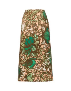 Pencil Skirt Anemone Pink In Shot Cotton 2 Pencil Skirt Anemone Pink In Shot Cotton -Gustwillers Clothing Shop SKI0011COT005ANE02 GR05 5