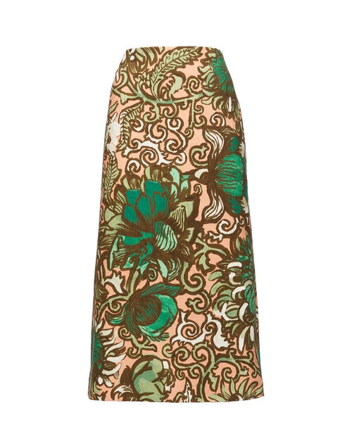 Pencil Skirt Anemone Pink in Shot Cotton Pencil Skirt Anemone Pink In Shot Cotton -Gustwillers Clothing Shop SKI0011COT005ANE02 GR05 5