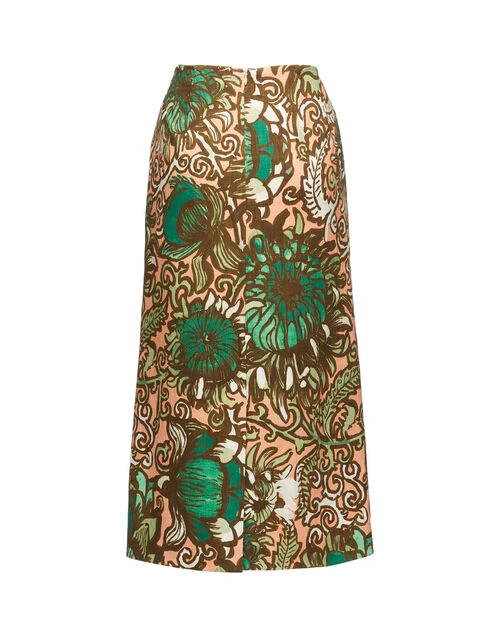 Pencil Skirt Anemone Pink in Shot Cotton Pencil Skirt Anemone Pink In Shot Cotton -Gustwillers Clothing Shop SKI0011COT005ANE02 GR05 6