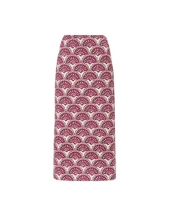 Pencil Skirt Fans Purple In Shot Cotton 5 Pencil Skirt Fans Purple In Shot Cotton -Gustwillers Clothing Shop SKI0011COT005FAN01 PU01 5