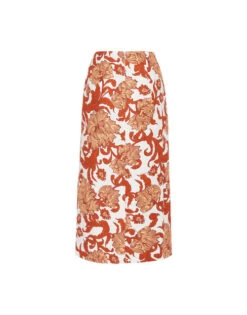 Pencil Skirt Reef White In Shot Cotton -Gustwillers Clothing Shop SKI0011COT005REE01 WH01 8