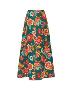 A-Long Skirt Hottie Emerald In Cady Wool -Gustwillers Clothing Shop SKI0018CAD001HOT01 GR04 6