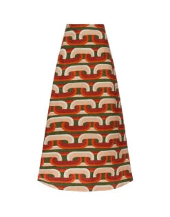 A-Long Skirt Prometheus Pale Pink In Shot Cotton 3 A-Long Skirt Prometheus Pale Pink In Shot Cotton -Gustwillers Clothing Shop SKI0018COT005EUS01 PI02 7