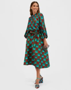 Sardegna Skirt Sfere Grandi Verde In Wool -Gustwillers Clothing Shop SKI0043CAD001 SFE0015 2