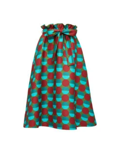 Sardegna Skirt Sfere Grandi Verde In Wool -Gustwillers Clothing Shop SKI0043CAD001 SFE0015 5