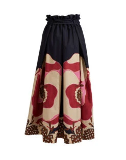 Sardegna Skirt Poppies Fuxia Placée In Popeline Cotton -Gustwillers Clothing Shop SKI0044COT015 PPP0004 6