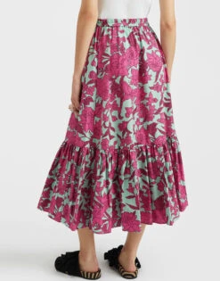 Sunset Skirt Lilium Purple In Summer Poplin 2 Sunset Skirt Lilium Purple In Summer Poplin -Gustwillers Clothing Shop SKI0068COT039LIL01 PU01 2