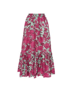 Sunset Skirt Lilium Purple In Summer Poplin 4 Sunset Skirt Lilium Purple In Summer Poplin -Gustwillers Clothing Shop SKI0068COT039LIL01 PU01 6