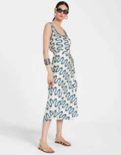 Lungomare Skirt Scirocco Ivory In Silk Twill