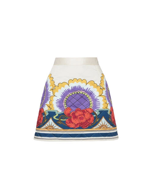 Edie Skirt Taormina Placée Ivory in Twill Edie Skirt Taormina Placée Ivory In Twill -Gustwillers Clothing Shop SKI0091POL002LRT01 WH04 4