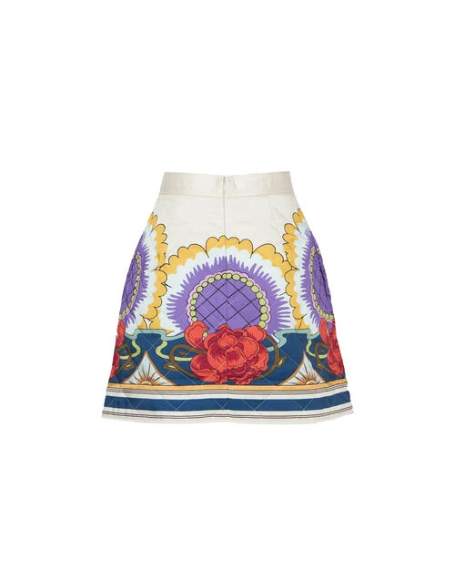 Edie Skirt Taormina Placée Ivory in Twill Edie Skirt Taormina Placée Ivory In Twill -Gustwillers Clothing Shop SKI0091POL002LRT01 WH04 5