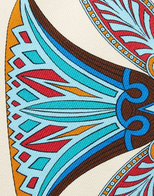 Foulard Mini Skirt Lotus Placée Ivory in Stretch Cotton Foulard Mini Skirt Lotus Placée Ivory In Stretch Cotton -Gustwillers Clothing Shop SKI0092COT046LOT01 WH04 6