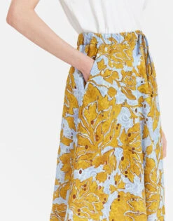 Drawstring Skirt Tangle Light Blue In Printed Lace 3 Drawstring Skirt Tangle Light Blue In Printed Lace -Gustwillers Clothing Shop SKI0098EMB031TAN01 BU01 3