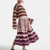 Drawstring Skirt Fans Placée Purple In Faille