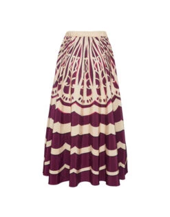 Drawstring Skirt Fans Placée Purple In Faille 5 Drawstring Skirt Fans Placée Purple In Faille -Gustwillers Clothing Shop SKI0106FAI002FAN03 PU01 5