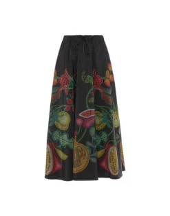 Drawstring Skirt Grenadilla Placée Black In Light Faille 3 Drawstring Skirt Grenadilla Placée Black In Light Faille -Gustwillers Clothing Shop SKI0106FAI002GRN01 BL01 4