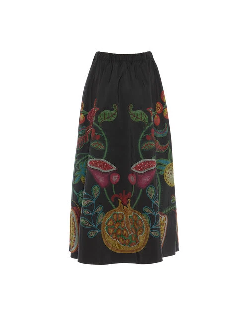 Drawstring Skirt Grenadilla Placée Black in Light Faille Drawstring Skirt Grenadilla Placée Black In Light Faille -Gustwillers Clothing Shop SKI0106FAI002GRN01 BL01 5