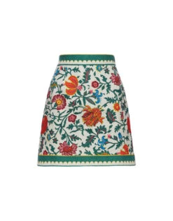 Baia Mini Skirt Dragonflower Mini Multicolor In Shot Cotton -Gustwillers Clothing Shop SKI0108COT005DRE02 MU01 7