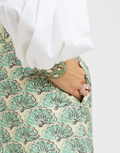 Baia Mini Skirt Fans Mint In Shot Cotton -Gustwillers Clothing Shop SKI0108COT005FAN01 GR11 4