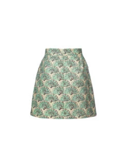 Baia Mini Skirt Fans Mint In Shot Cotton -Gustwillers Clothing Shop SKI0108COT005FAN01 GR11 6
