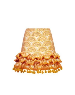 Pincho Mini Skirt Fans Gold In Jacquard -Gustwillers Clothing Shop SKI0115JCQ072FAN02 YE05 4