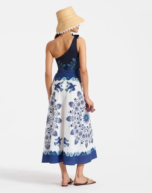 Flipper Skirt Olympus Placée Cream in Cotton Voile Flipper Skirt Olympus Placée Cream In Cotton Voile -Gustwillers Clothing Shop SKI0122COT056OLY01 WH03 1