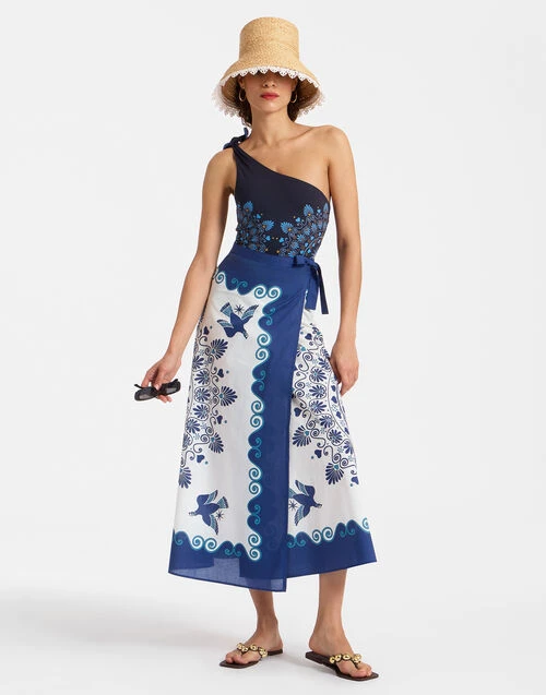 Flipper Skirt Olympus Placée Cream in Cotton Voile Flipper Skirt Olympus Placée Cream In Cotton Voile -Gustwillers Clothing Shop SKI0122COT056OLY01 WH03 3