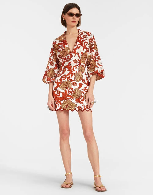 Baia Mini Skirt Reef White in Shot Cotton Baia Mini Skirt Reef White In Shot Cotton -Gustwillers Clothing Shop SKI0124COT005REE01 WH01 0